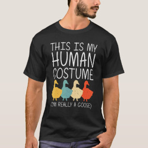 T-shirt Oie Halloween Costume humain sauvagine Eas animal