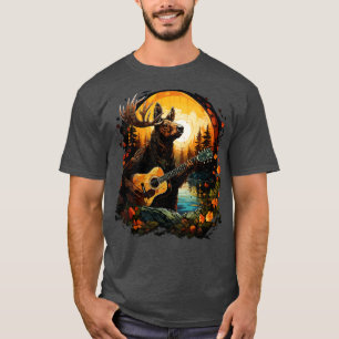 T-shirt Oie Jouant Guitare