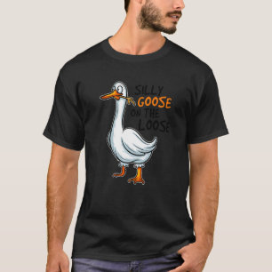 T-shirt Oie Oiseau soyeux Animal Chasseur de canard Humour