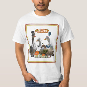 T-shirt Oie pèlerine et canards Action de grâces