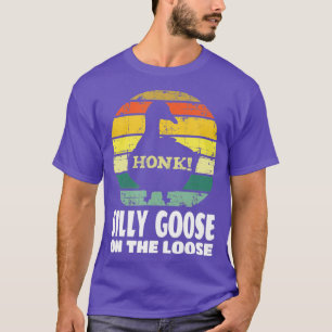 T-shirt Oie Silencieuse Sur Le Gif Amoureux D'Oiseau Drôle