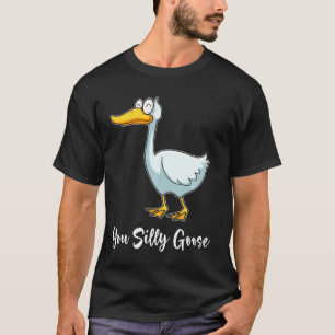 T-shirt Oie sotte, Oiseau drôle, souriant