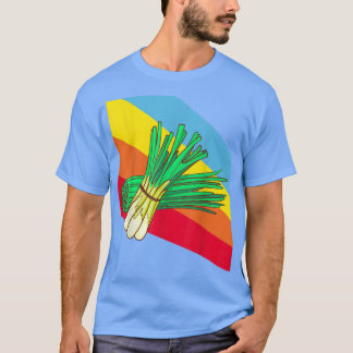 T-shirt Oignons d'hiver Légumes Alimentation Végétarien