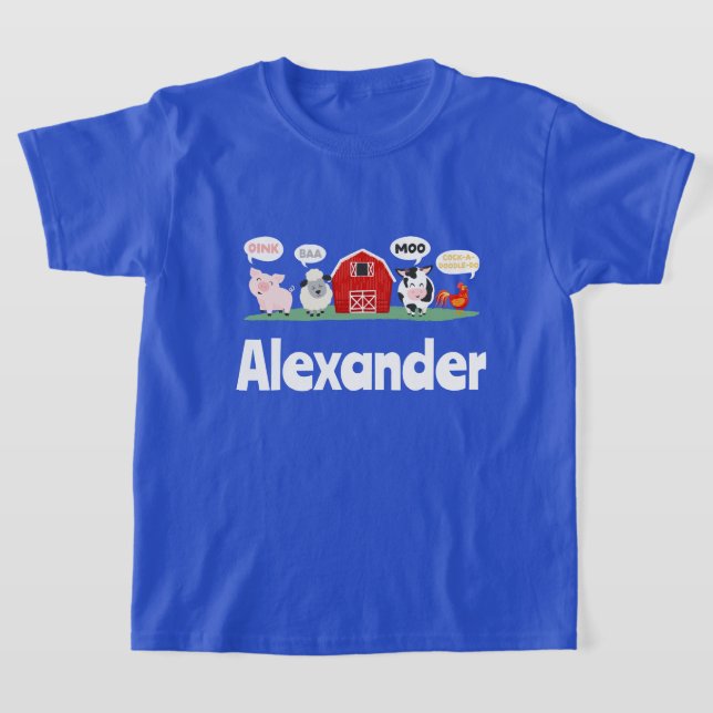 T-shirt Oink Baa Moo Agritourisme Animaux mignons Enfants (Poser)