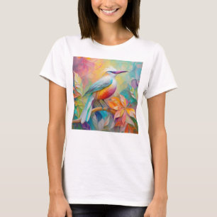 T-shirt Oiseau à poitrine rouge à bec rose