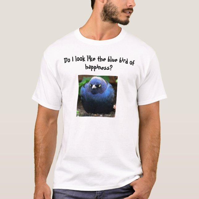 T-shirt Oiseau bleu de bonheur (Devant)