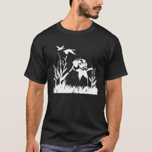 T-shirt Oiseau Chien Chasse Chasse Saule Dans Le Marais Ch