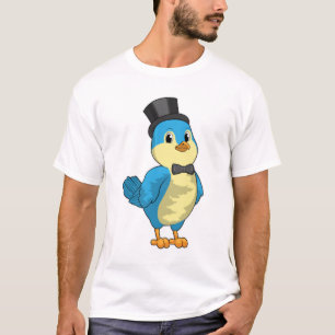 T-shirt Oiseau comme chambre avec ruban