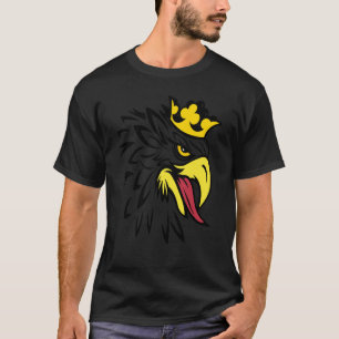 T-SHIRT OISEAU D'AAGLE AMUSANT AUX YEUX JAUNES DE COURONNE