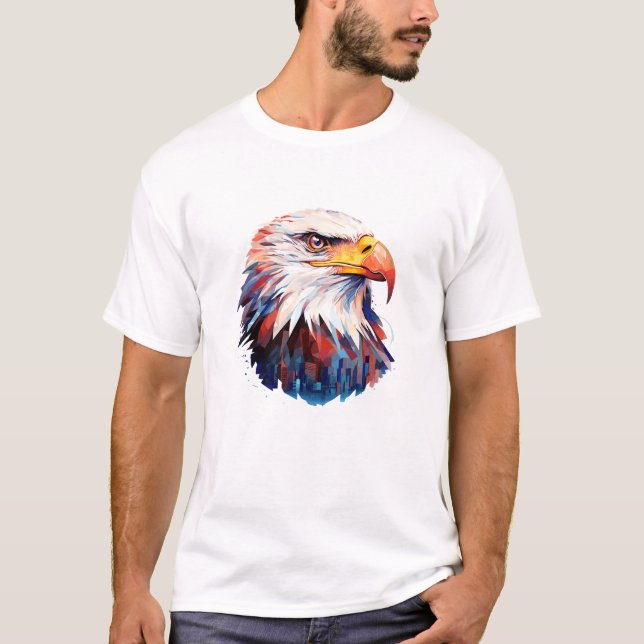 T-shirt Oiseau d'aigle Animal Monde Faune Beauté Découvert (Devant)