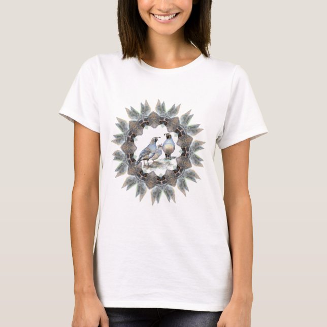 T-shirt Oiseau d'aquarelle de Californie personnalisée (Devant)