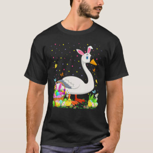 T-shirt Oiseau de cygne Chasse aux oeufs Bunny Swan dimanc