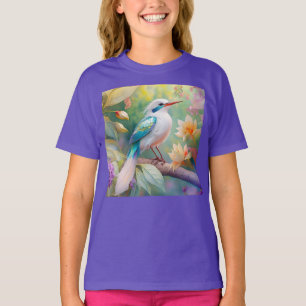 T-shirt Oiseau de fantaisie à aile de sarcelle iridescente