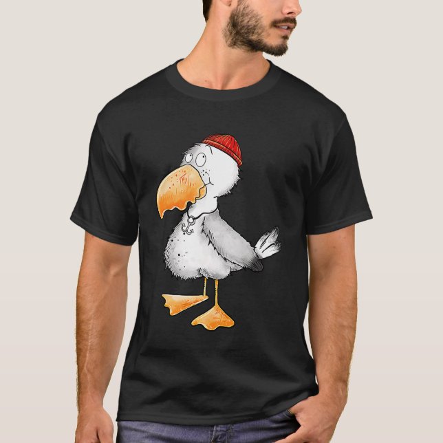 T-shirt Oiseau de mer comme marin pour mouette (Devant)
