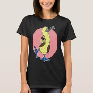 T-shirt Oiseau de mer dansant funky à pattes bleues