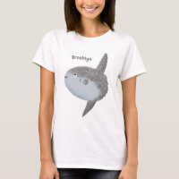 Oiseau de mer mola mola mignonne caricature