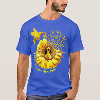 T-shirt Oiseau de mer Tournesol Enfance Cancer Sensibilisa