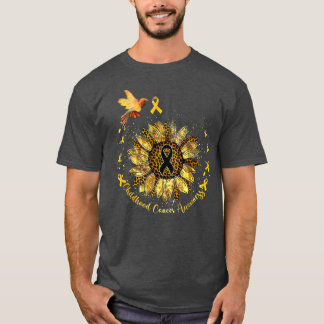 T-shirt Oiseau de mer Tournesol Jaune Cancer de l'enfance 