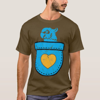 T-shirt Oiseau de perroquet de poche 1