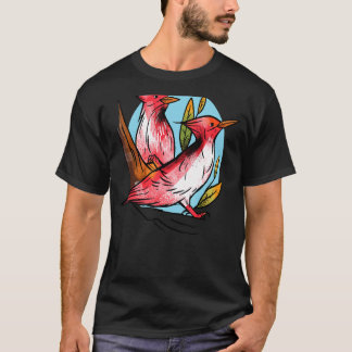 T-shirt Oiseau de Pic Nature Pic-Rouge Pic-Rouge