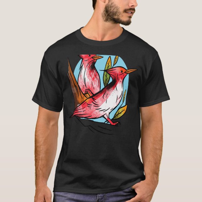 T-shirt Oiseau de Pic Nature Pic-Rouge Pic-Rouge (Devant)