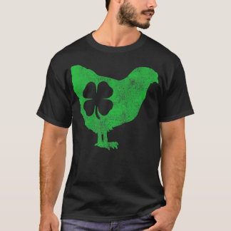 T-shirt Oiseau de poulet Hen Shamrock St