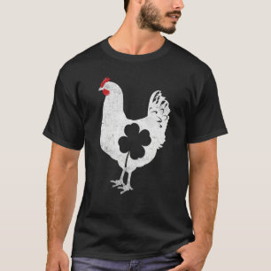 T-shirt Oiseau de poulet Hen Shamrock St Patrick's Day Sai