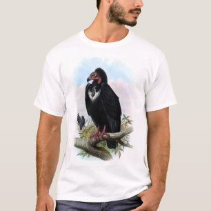 T-shirt Oiseau de vautour noir vintage