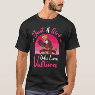 T-shirt Oiseau De Vautour vintage Juste Une Fille Qui Aime