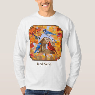 T-shirt Oiseau d'engraissement d'automne Nerd