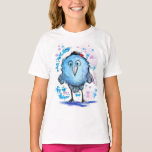 T-shirt Oiseau drôle - Aquarelle - Doux