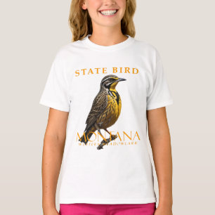 T-shirt Oiseau du Territoire du Montana Le Sturnelle de l'
