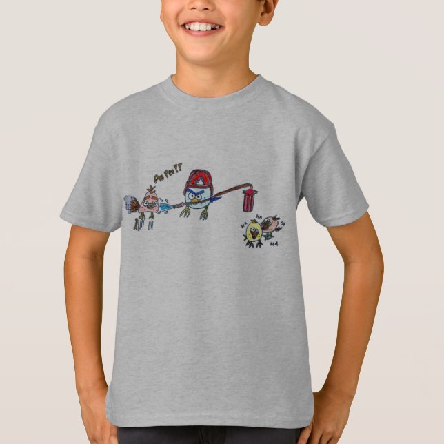 T-shirt Oiseau en colère pompier (Devant)