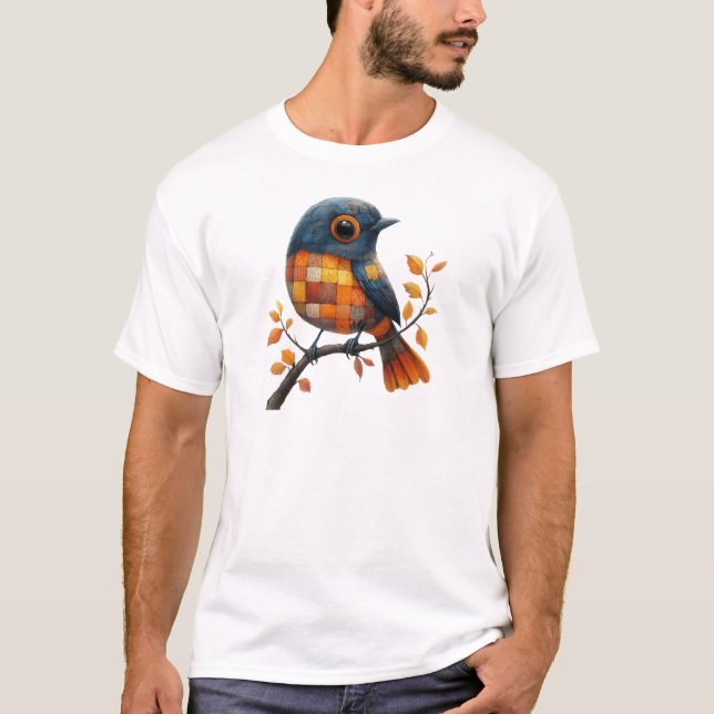 T-shirt Oiseau en écorce (Devant)