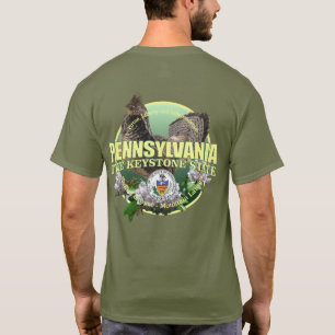 T-shirt Oiseau et fleur d'état de la Pennsylvanie