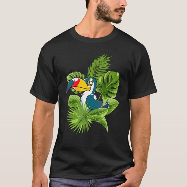 T-shirt Oiseau Forêt tropicale Oiseau Animal Tropical Touc (Devant)