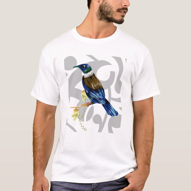 T-shirt Oiseau indigène de Tui Nouvelle-Zélande (Devant)