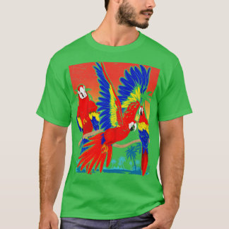 T-shirt Oiseau Macaw Zoo Animal Tropical Parrot