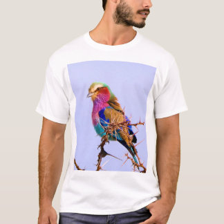 T-shirt Oiseau magnifique d'Africain de rouleau de