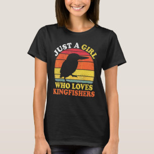 T-shirt Oiseau Martin-pêcheur Vintage Juste Une Fille Qui 