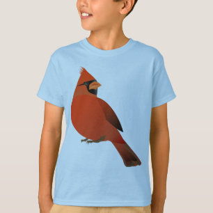 T-shirt Oiseau masculin cardinal rouge