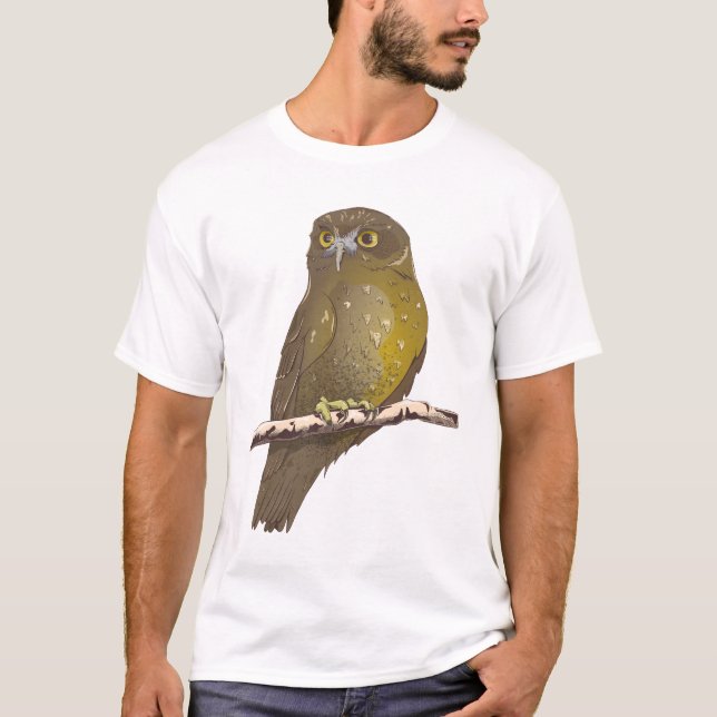 T-shirt Oiseau Morepork RURU NZ (Devant)