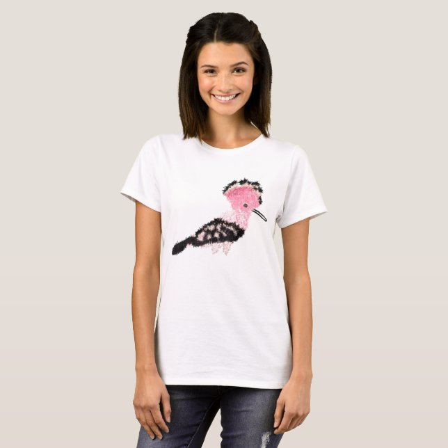 T-shirt Oiseau national d'Israël י ש ר א ל mignon hoopoe (Devant entier)