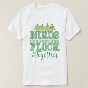 T-shirt Oiseau Nerd Drôle Les Nirds d'une Plume Volent en
