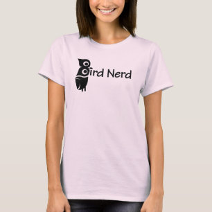 T-shirt Oiseau Nerd et Chouette rose