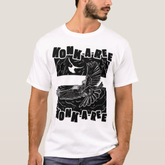 T-shirt oiseau noir à ailes rouges