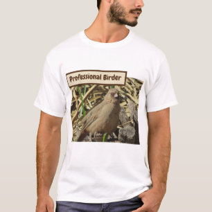 T-shirt Oiseau professionnel Petit ornithologie Brown