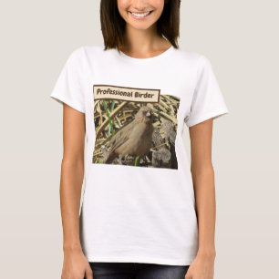 T-shirt Oiseau professionnel Petit ornithologie Brown