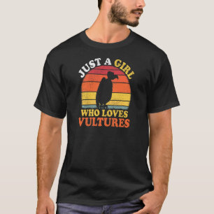 T-shirt Oiseau Vautour Vintage Juste Une Fille Qui Aime Le