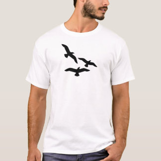 T-shirt oiseau-vol-silhouette